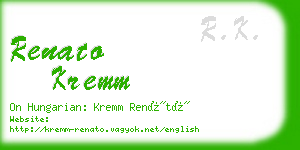 renato kremm business card